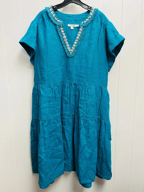 Dress Casual Short By Chicos In Teal, Size: L